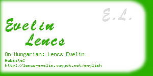 evelin lencs business card